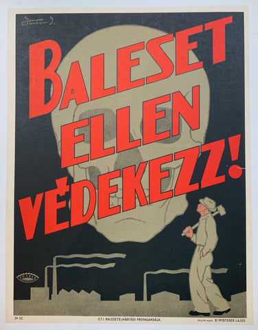 Link to  Baleset Ellen Vedekezz! (Skull) ✓Hungary, C. 1935  Product