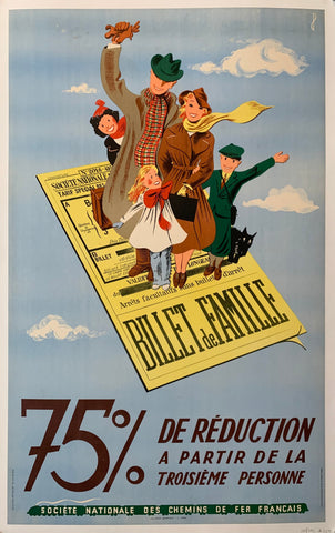 Link to  SNCF Billet de Famille Poster 2France, 1947  Product