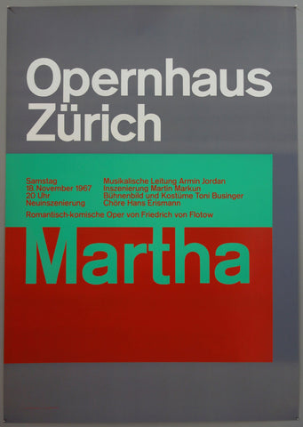 Link to  Opernhaus Zürich MarthaSwitzerland, 1967  Product