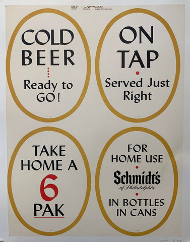 Link to  Schmidt's Beer PosterU.S.A., 1955  Product