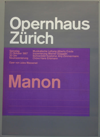 Link to  Opernhaus Zürich ManonSwitzerland, 1967  Product