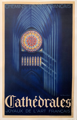 Link to  Cathedrals Chemins de Fer Français PosterFrance, c. 1940  Product