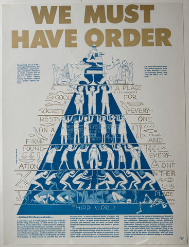 Link to  We Must Have Order War Resisters League White PosterUSA, c. 1980  Product