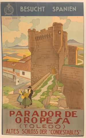 Link to  Parador De Oropesa Travel Poster ✓Spain, c. 1930  Product