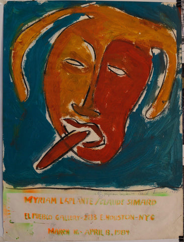 Link to  Myriam Laplante & Claude Simard Painting "Orange Face"1984  Product