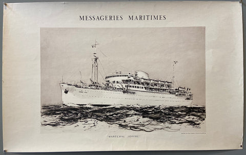 Link to  Messageries Maritimes Maréchal Joffre PosterFrance, c. 1950  Product
