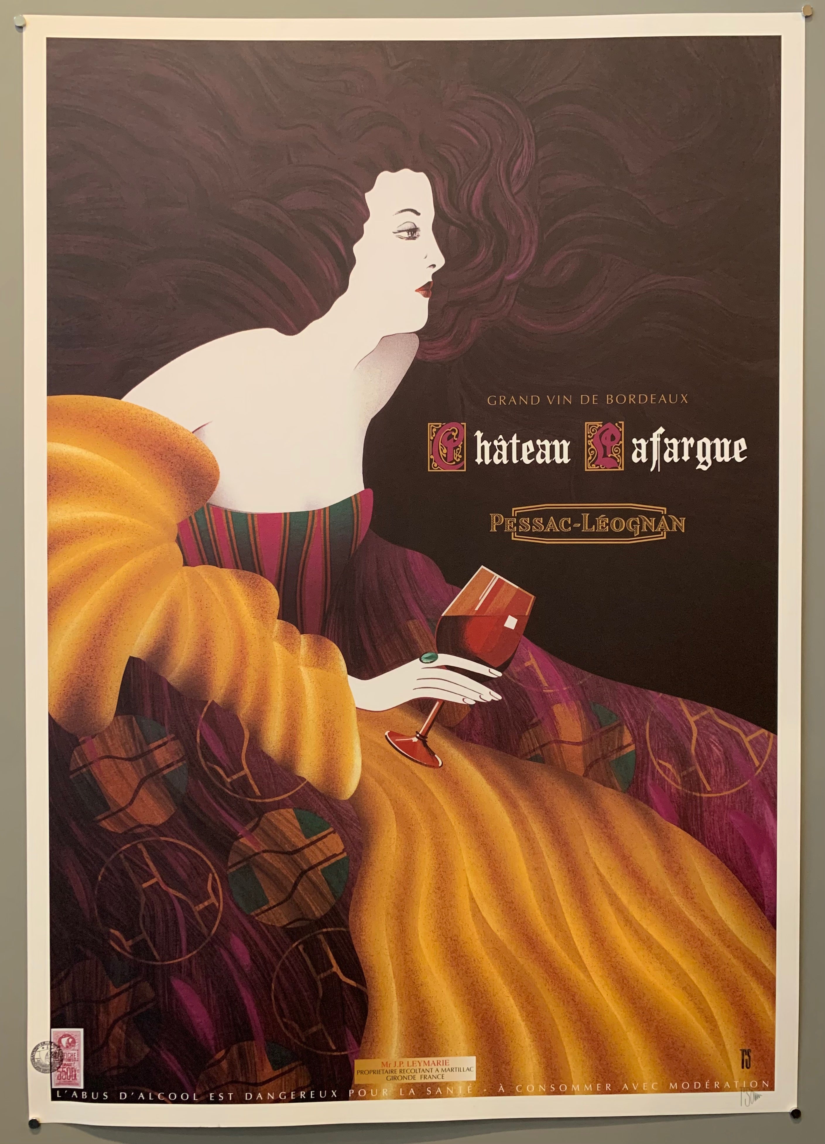 Château Lafargue Signed Poster