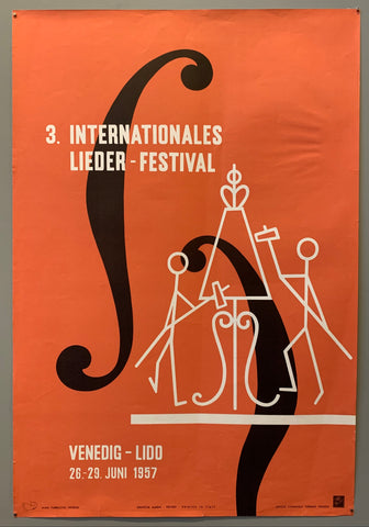 Link to  Internationales Lieder Fetival PosterItaly, 1957  Product