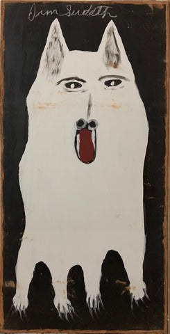 Link to  White Dog #58, Jimmie Lee Sudduth PaintingU.S.A, c. 1995  Product