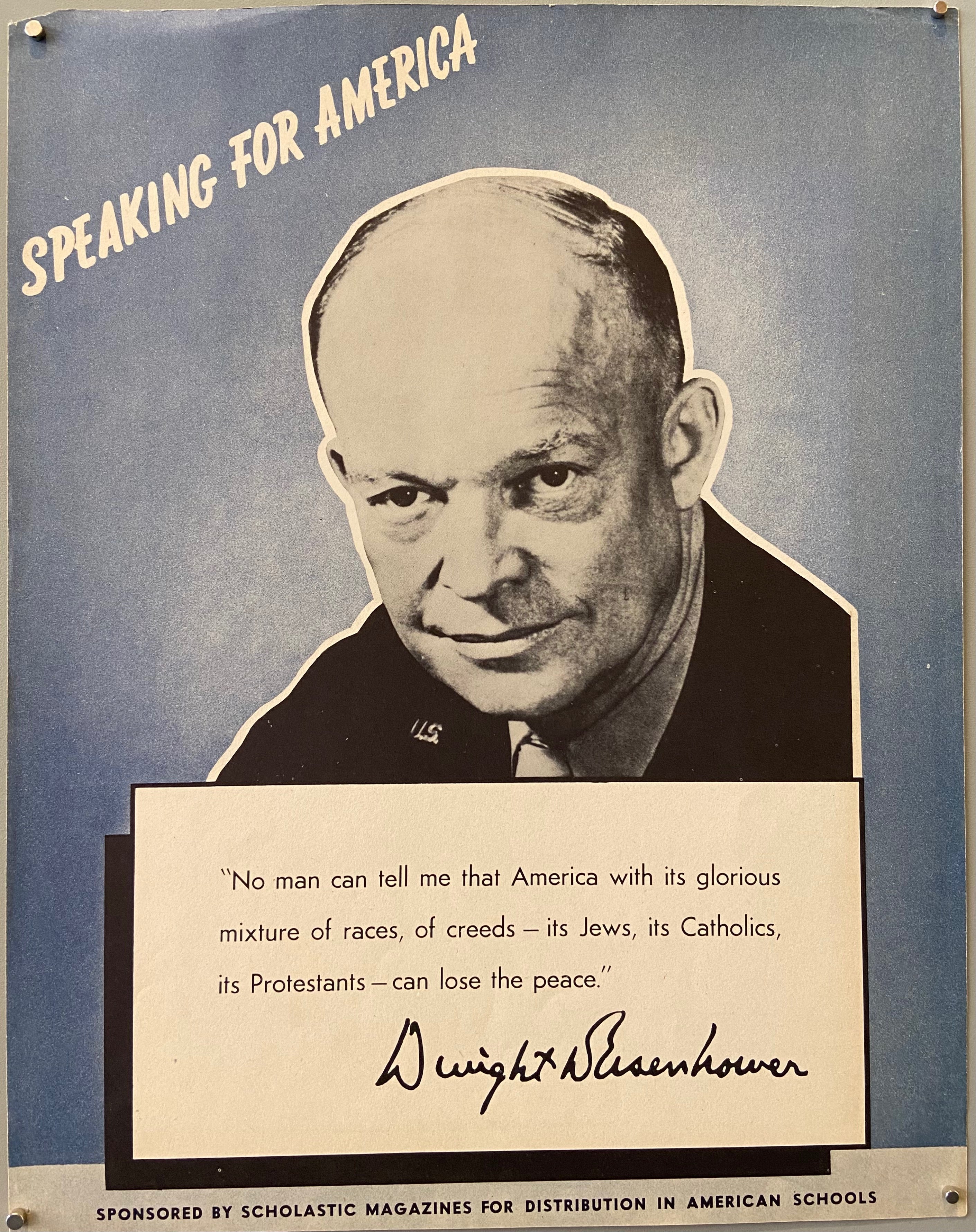 Dwight Eisenhower Speaking for America Poster