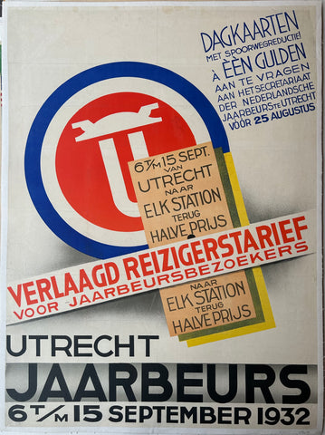 Link to  Verlaagd Reizigerstarief Voor Jaarbeurs Bezoekers PosterNetherlands, 1932  Product