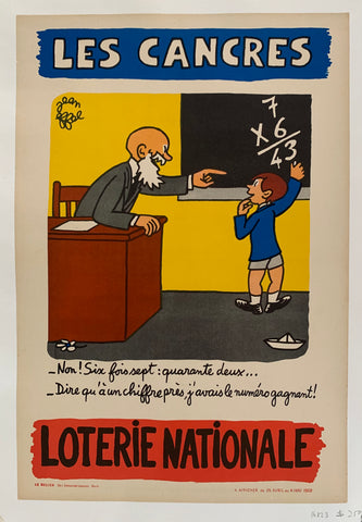 Link to  Loterie Nationale Les Cancres PosterFrance, 1959  Product