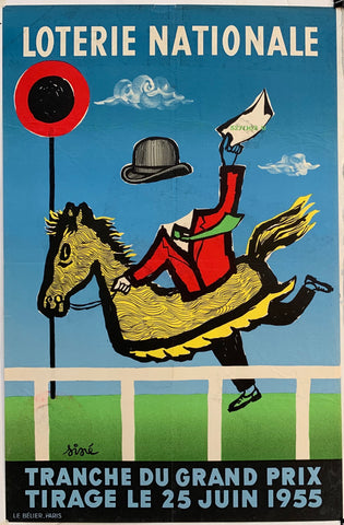 Link to  Loterie Nationale: "Horse Racing"France, 1955  Product