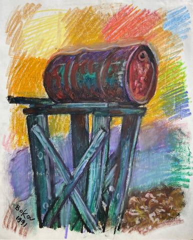 Link to  Oil Drum Konstantin Bokov Oil Stick DrawingU.S.A, 1991  Product