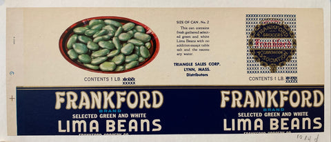 Link to  Frankford Brand Lima Bean LabelU.S.A., 1950s  Product