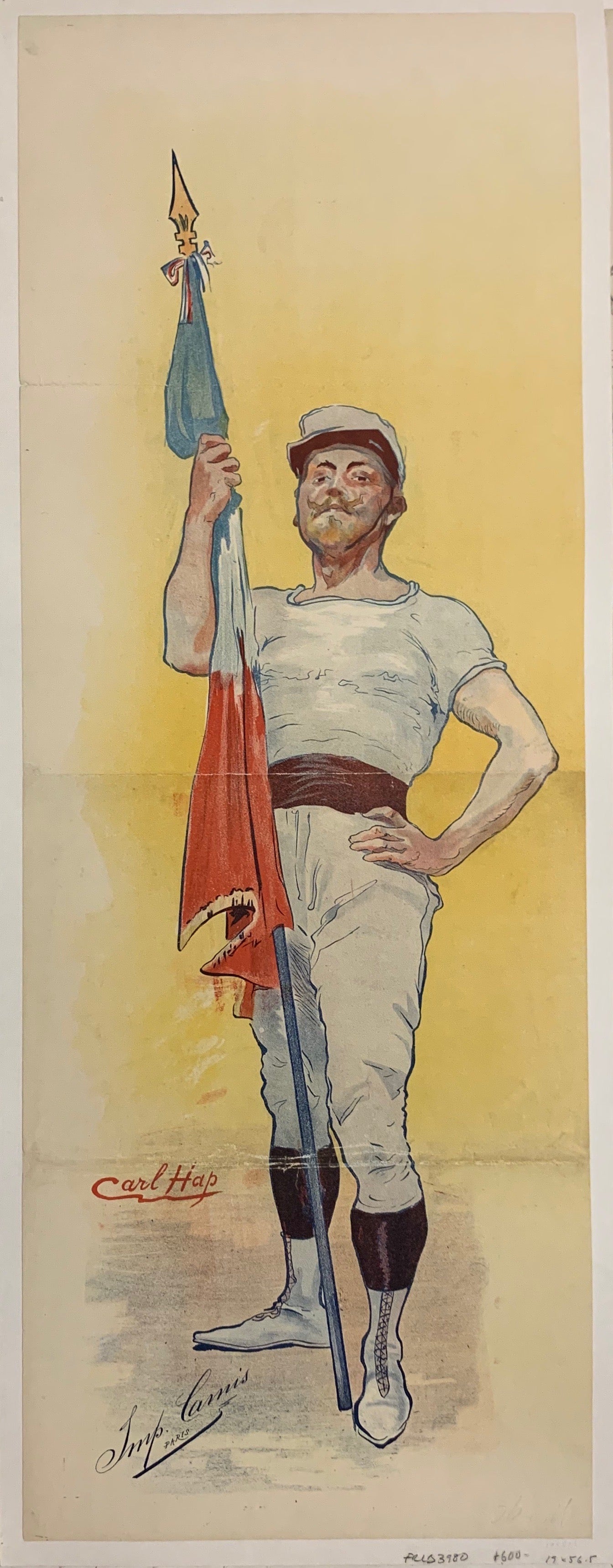 Soldier With French Flag Poster