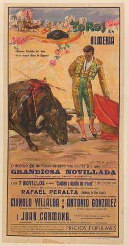 Link to  Toros en Almeria Poster ✓Spain, 1958  Product