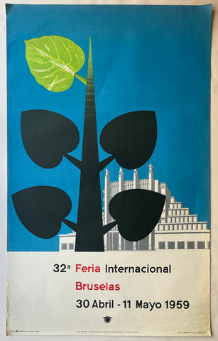 Link to  32a Feria Internacional Bruselas PosterBelgium, 1959  Product