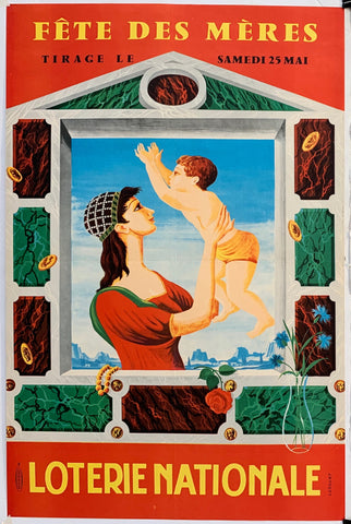 Link to  Loterie Nationale: "Mother and Child"France, C. 1955  Product