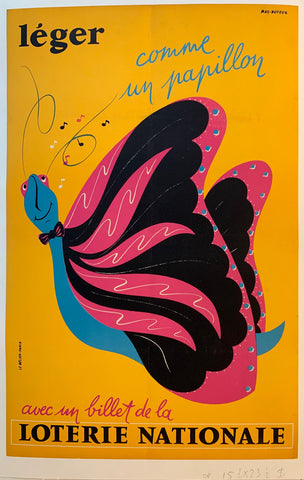 Link to  Loterie Nationale "Butterfly"France, C. 1960  Product