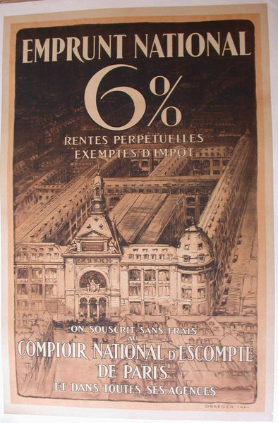 Affiche Vintage HQ 40x60cm - EMPRUNT NATIONAL RNRH - Reproduction De Poster Rétro Neuf