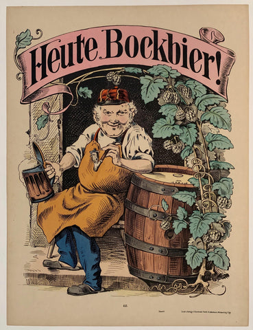 Link to  Heute Bockbier ! Man with stein in hand ✓1880  Product