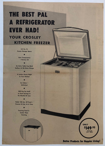 Link to  The Best Pal a Refrigerator Ever Had! Crosley Kitchen Freezer ✓C. 1965  Product