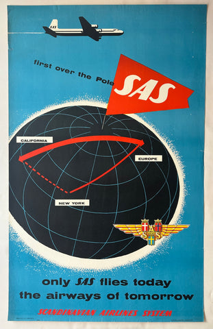 Link to  Only SAS Flies Today The Airways of Tomorrow PosterSweden, c. 1950s  Product