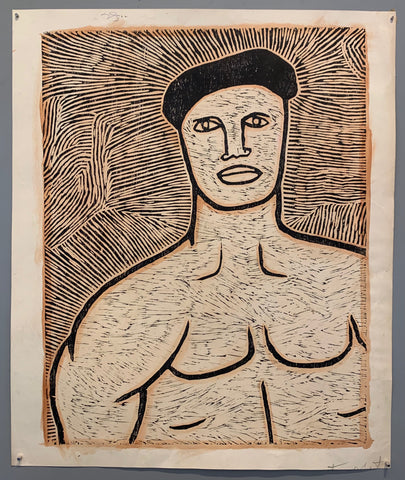 Link to  Muscled Man Woodblock Print, ColoredBrazil, c. 1964  Product