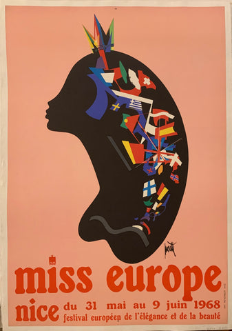 Link to  Miss Europe Poster ✓France, 1968  Product