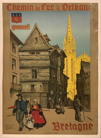 Link to  Chemin de Fer D'Orleans Bretagne Poster ✓France, 1919  Product