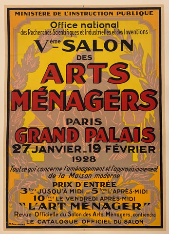 Link to  Salon des Arts Menagers Poster ✓France, 1928  Product