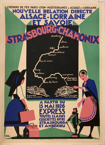 Link to  Strasbourg Chamonix Poster ✓France, 1926  Product