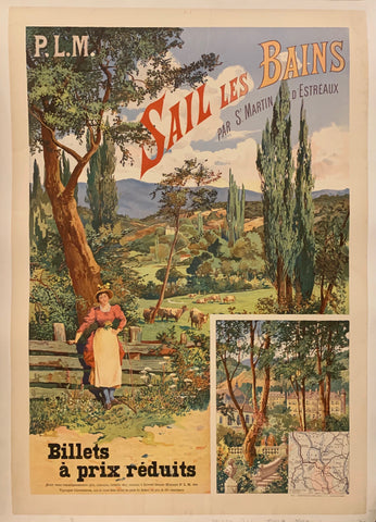 Link to  Sail Les Bains Poster ✓France, c. 1900  Product