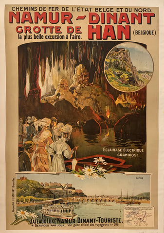 Link to  Grotte de Han Poster ✓Belgium, c. 1900  Product