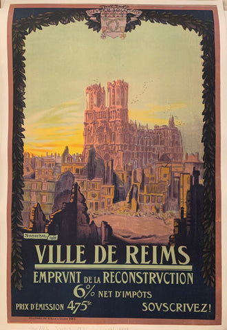 Link to  Ville de Reims Poster ✓France, 1921  Product