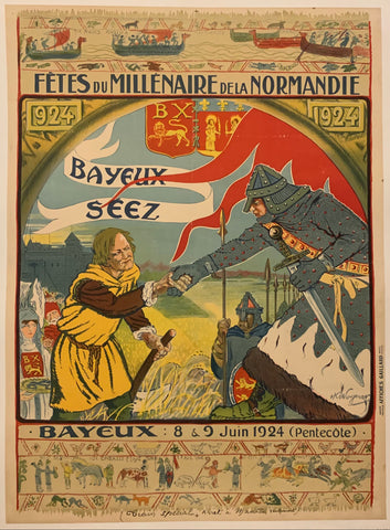 Link to  Fetes du Millenaire de la Normandie Poster ✓France, 1924  Product