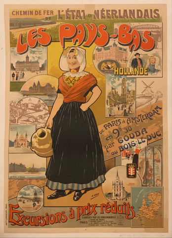 Link to  Les Pays-Bas (Netherlands) Poster ✓France, c. 1900  Product