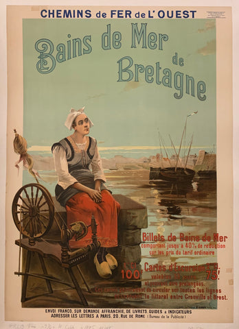 Link to  Bains de Mer de Bretagne Poster ✓France - c. 1895  Product