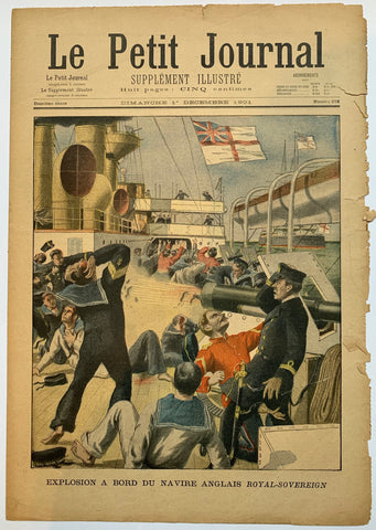 Link to  Le Petit Journal - "Explosion a Bord du Navire Anglais Royal-Sovereign"France, C. 1900  Product