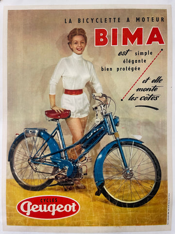 Link to  Cycles Peugeot Bima PosterFrance, c. 1956  Product