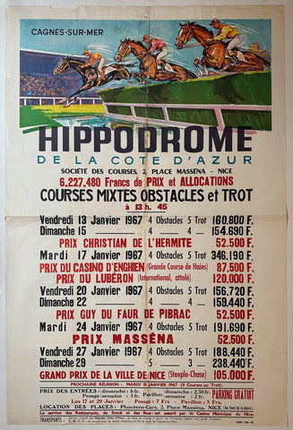 Link to  Hippodrome de la Cote d'Azur PosterFrance, 1967  Product