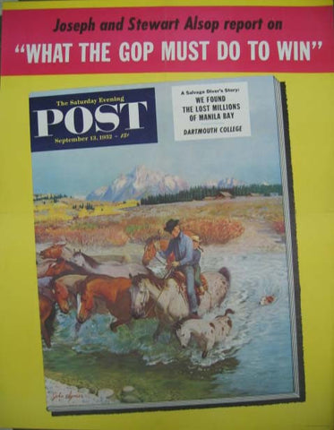 Link to  Saturday Evening Post Sept 13 1952John Ford Clymer  Product