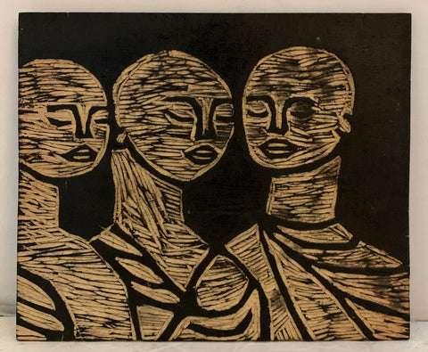 Link to  Three Monks and Monk in Doorway, Double-Sided WoodblockBrazil, c. 1964  Product
