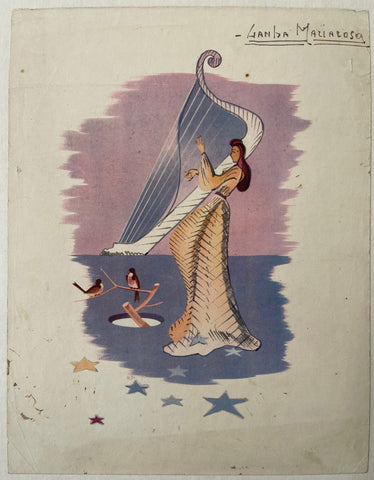Link to  Woman Playing Harp PrintU.S.A., unknown  Product