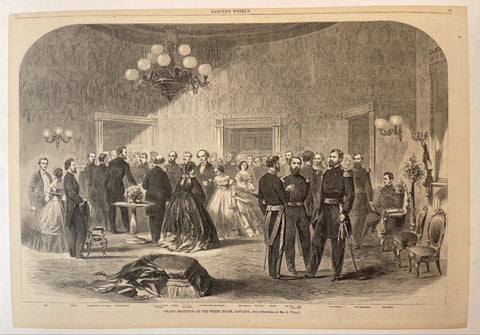 Link to  Harper's Weekly 'Grand Reception at the White House'U.S.A., 1862  Product