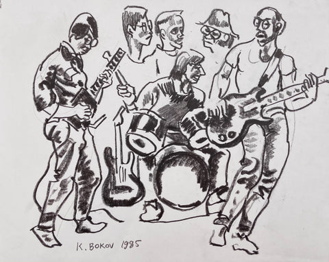 Link to  Three Man Band Konstantin Bokov Charcoal DrawingU.S.A, 1985  Product