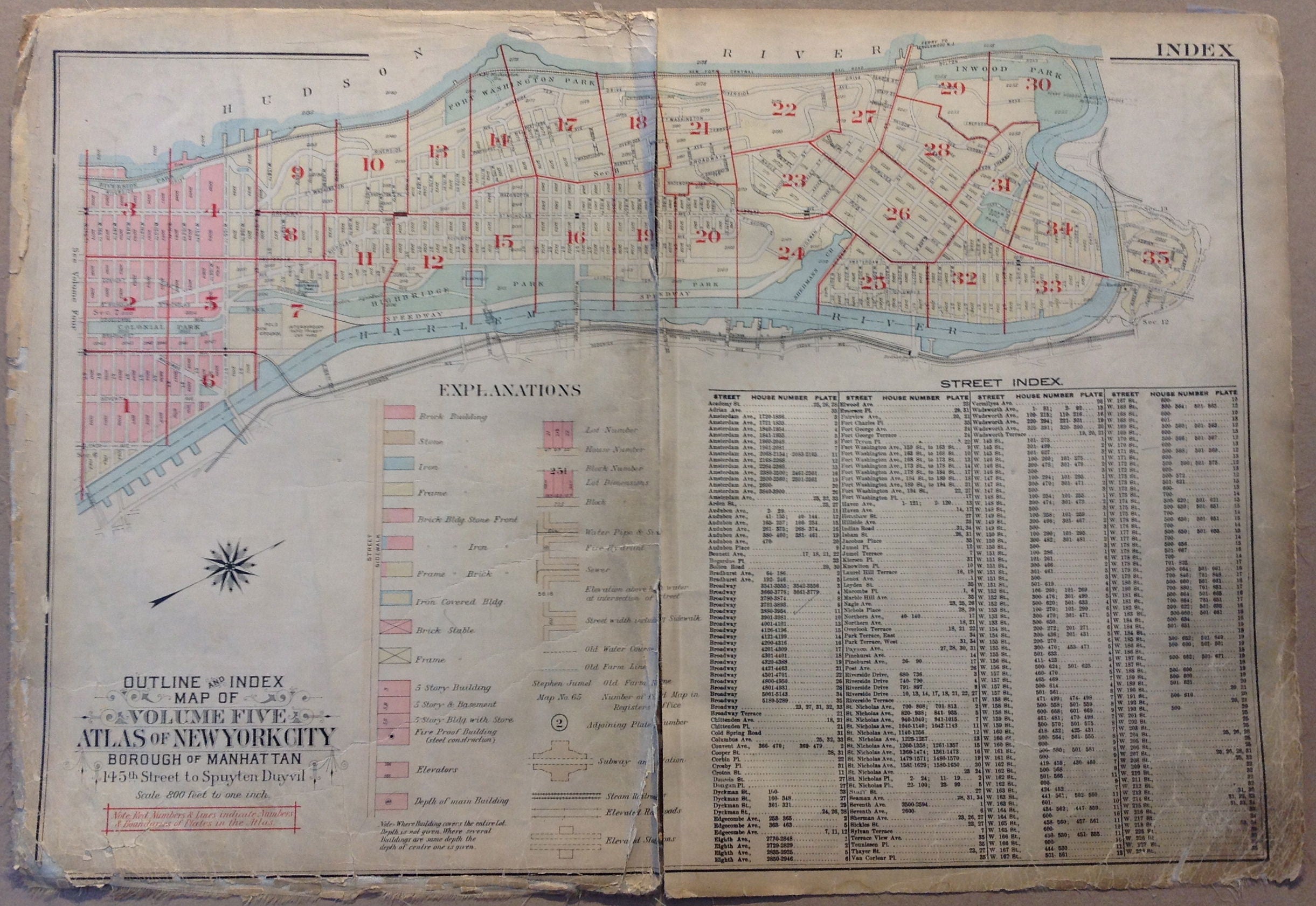 Outline and Index Map of New York City, The Bronx