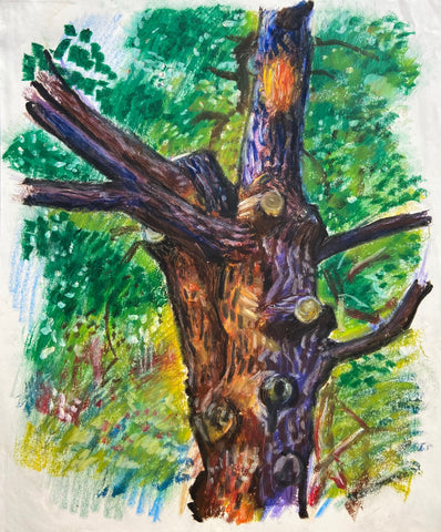 Link to  Tree Trunk Konstantin Bokov Oil Stick DrawingU.S.A, 1991  Product