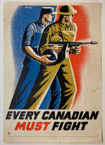 Link to  Every Canadian Must Fight PosterCanada, c. 1945  Product